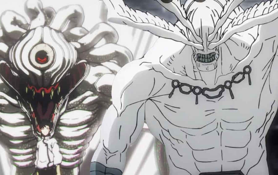 Mahoraga Encounter Anime Scene Wallpaper