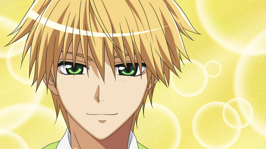 Maid Sama Takumi Usui With Bubbles Wallpaper