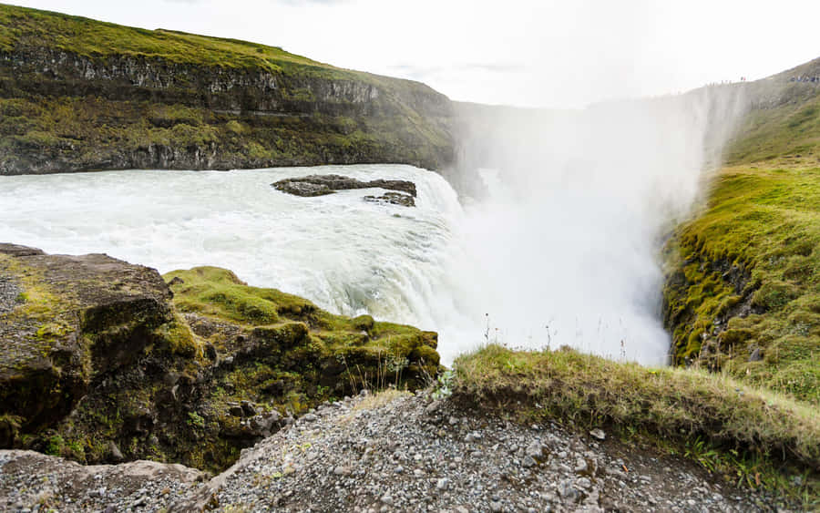 Main Street In An Idyllic American Town Wallpaper