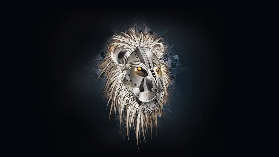 Majestic 3d Lion In Dynamic Artwork Wallpaper