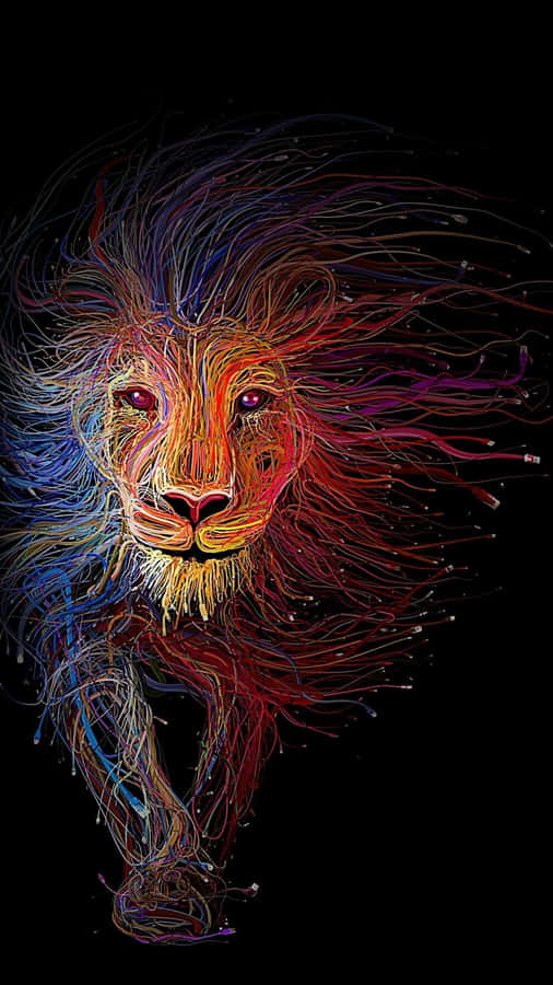 Majestic Abstract Lion Wallpaper