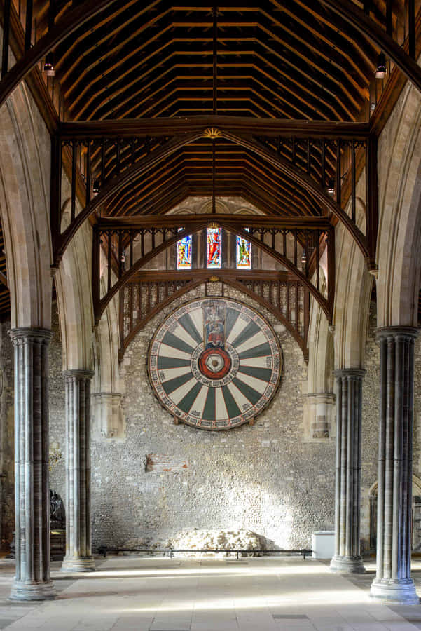 Majestic Aerial View Of Winchester Cathedral, England Wallpaper