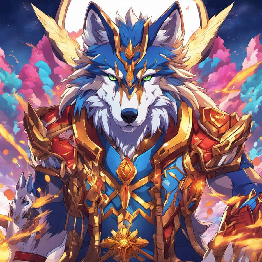 Majestic_ Armored_ Wolf_ Fantasy_ Art Wallpaper