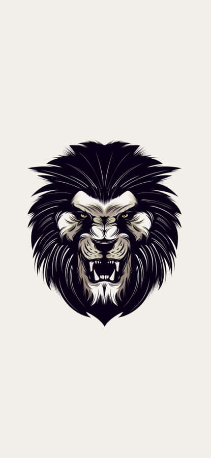 Majestic Black Lion Roaring Wallpaper