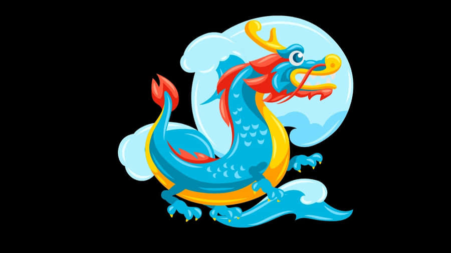 Majestic Blue Dragon Wallpaper