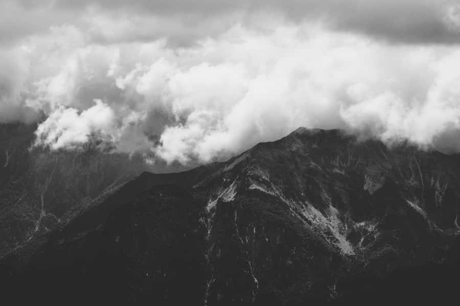 Majestic Dark Mountain At Night Wallpaper