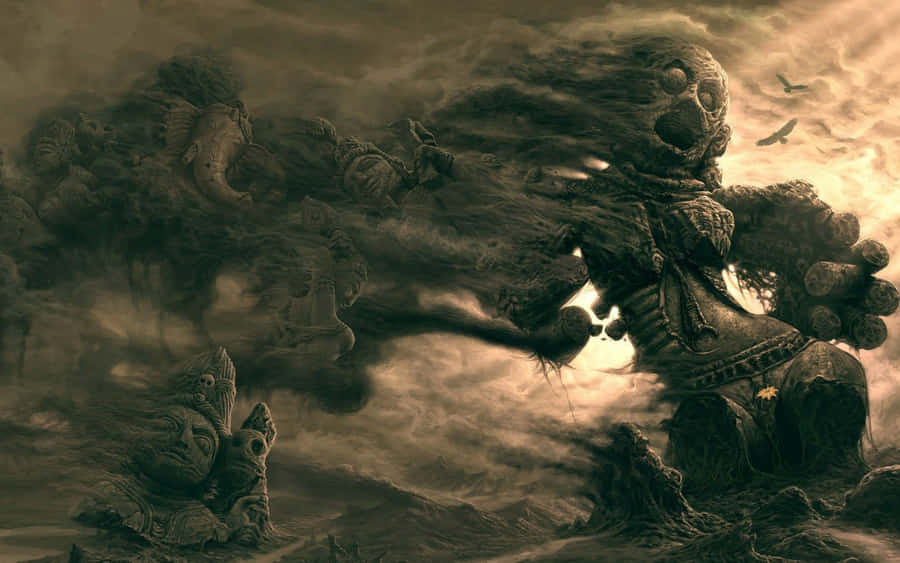 Majestic Fantasy Castle At Sundown Wallpaper