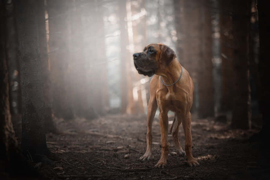 Majestic Great Danein Forest Wallpaper