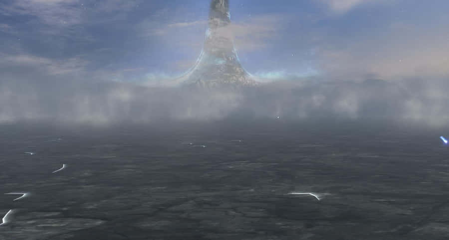 Majestic Halo Ring In The Stunning Night Sky Wallpaper