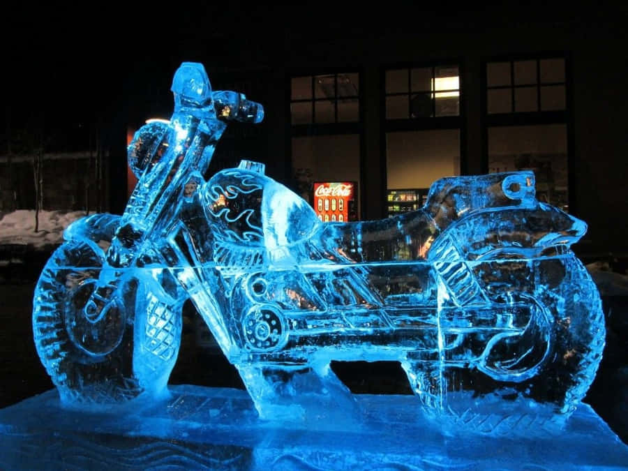 Majestic Ice Sculpture Showpiece Wallpaper