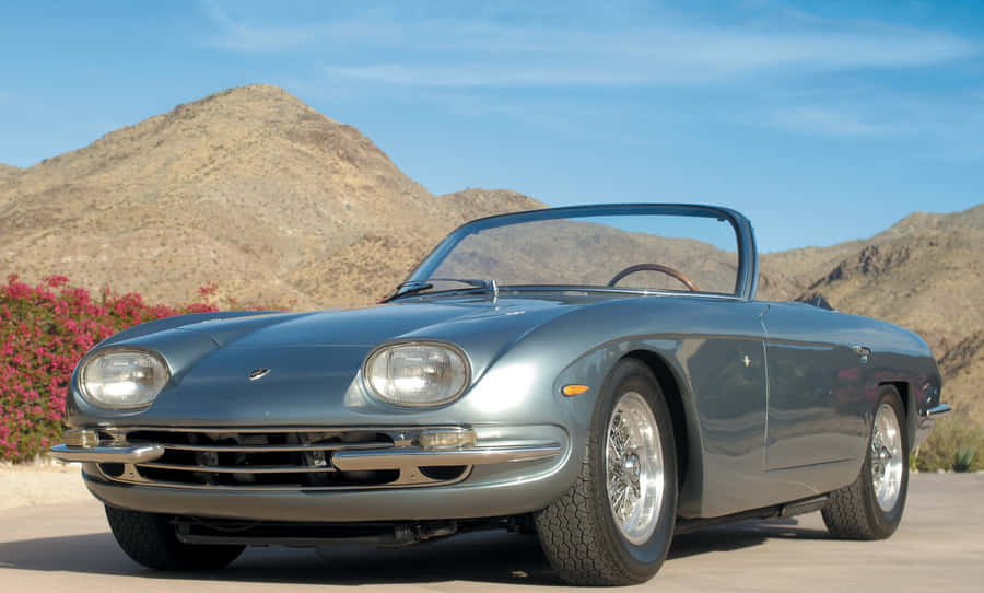 Majestic Lamborghini 400 Gt Caught In Motion. Wallpaper