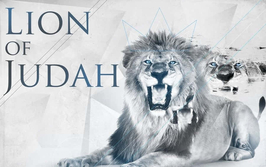 Majestic Lion Of Judah In A Vibrant Landscape Wallpaper