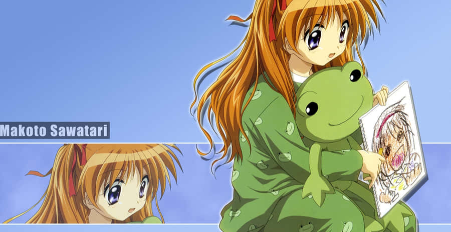 Majestic Makoto Sawatari From Kanon Anime Series Wallpaper