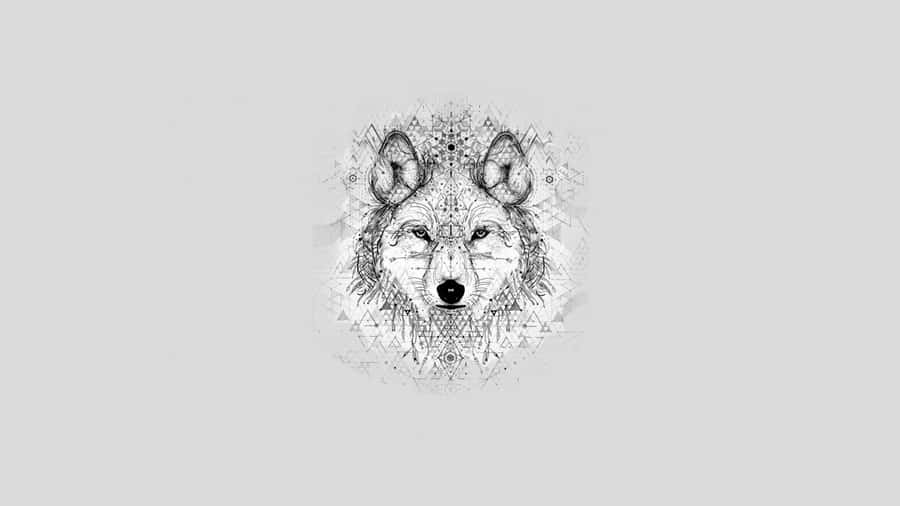 Majestic Minimalist Wolf Wallpaper