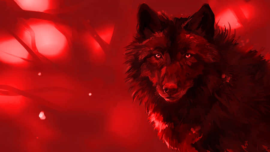 Majestic Red Wolf In Its Natural Habitat Wallpaper