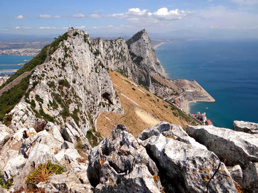 Majestic Rock Of Gibraltar Wallpaper