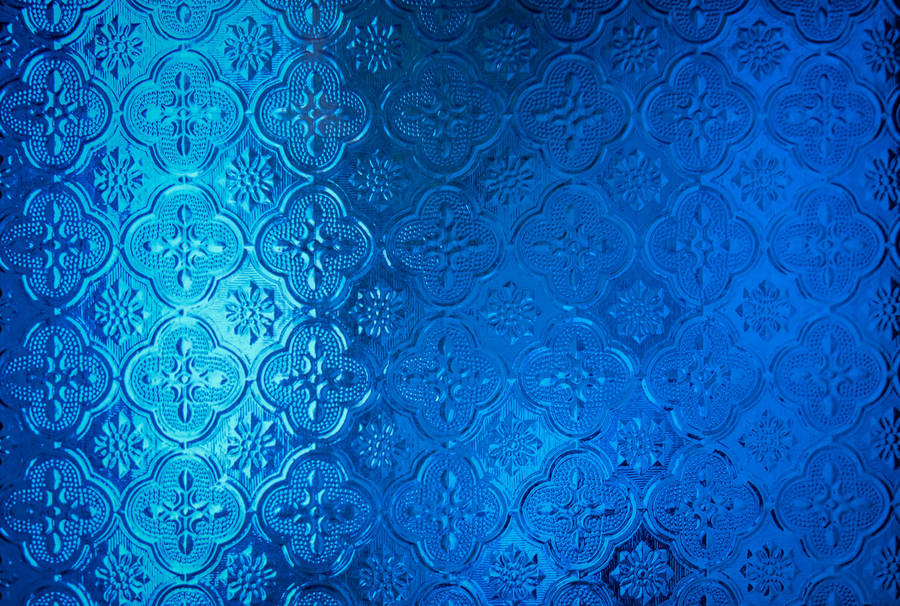 Majestic Royal Blue Stain Mirror Wallpaper