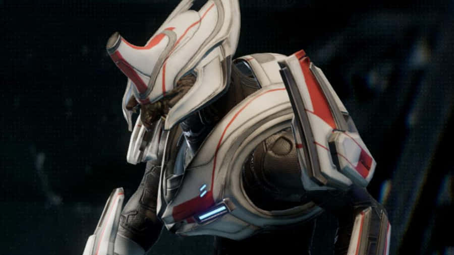 Majestic Sangheili Warrior In Action Wallpaper