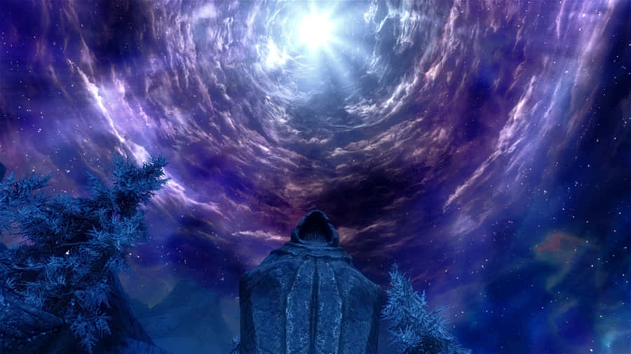 Majestic Scene Of Sovngarde Skyscape Wallpaper