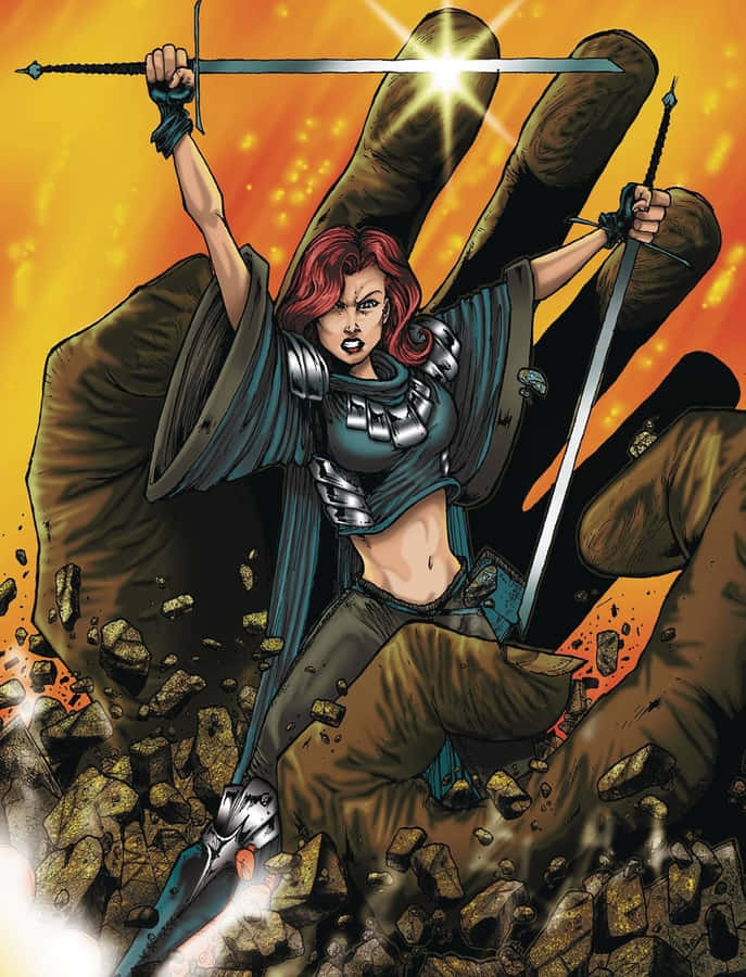 Majestic Sorcerer Amidst A Mystical Landscape Wallpaper