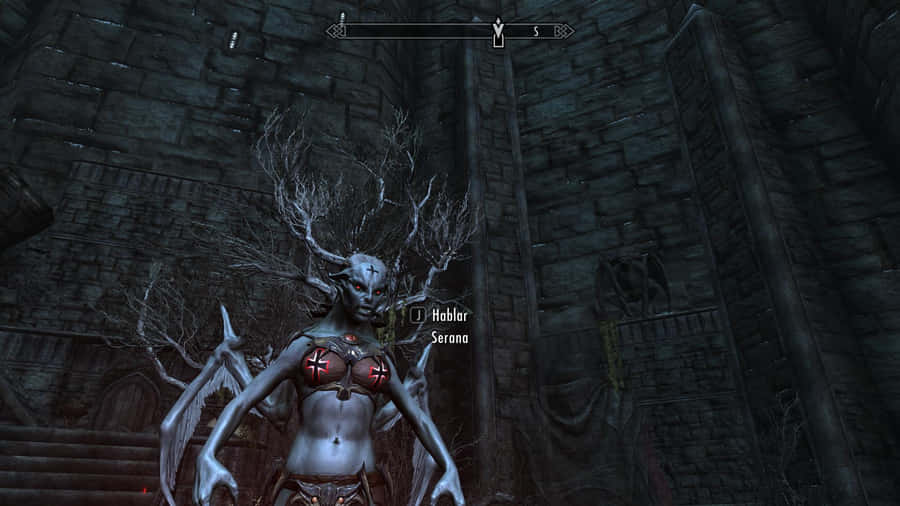 Majestic Vampire Lord Standing In Moonlight Wallpaper