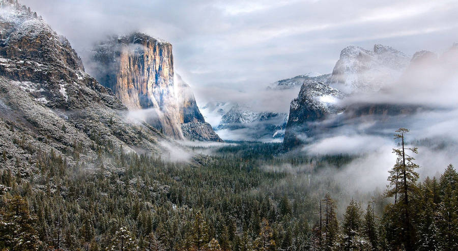 Majestic View Of A Geysers In Yellowstone National Park Wallpaper