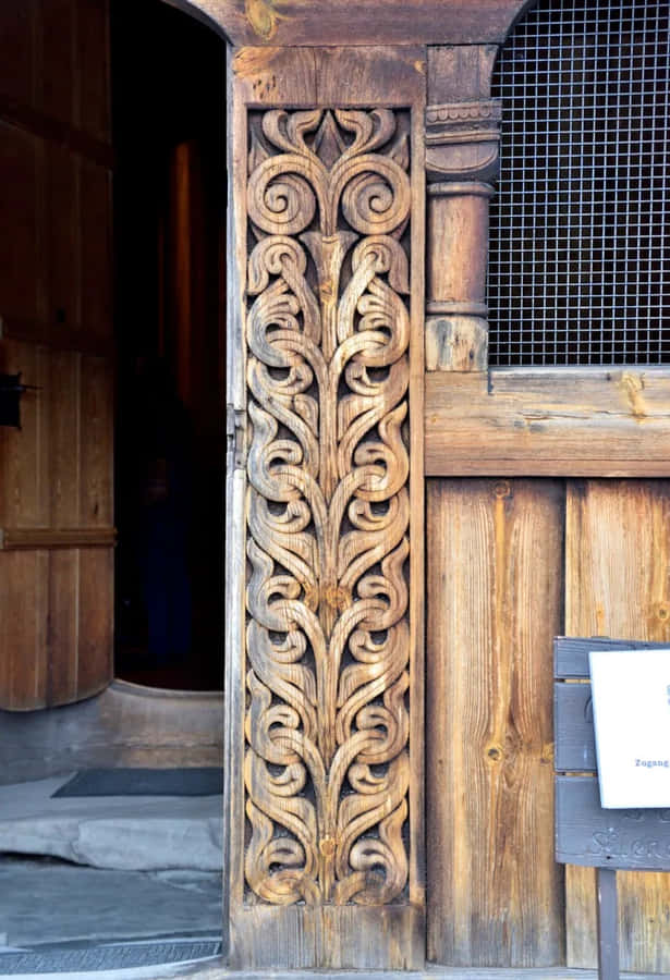Majestic View Of Heddal Stave Church, Norway Wallpaper