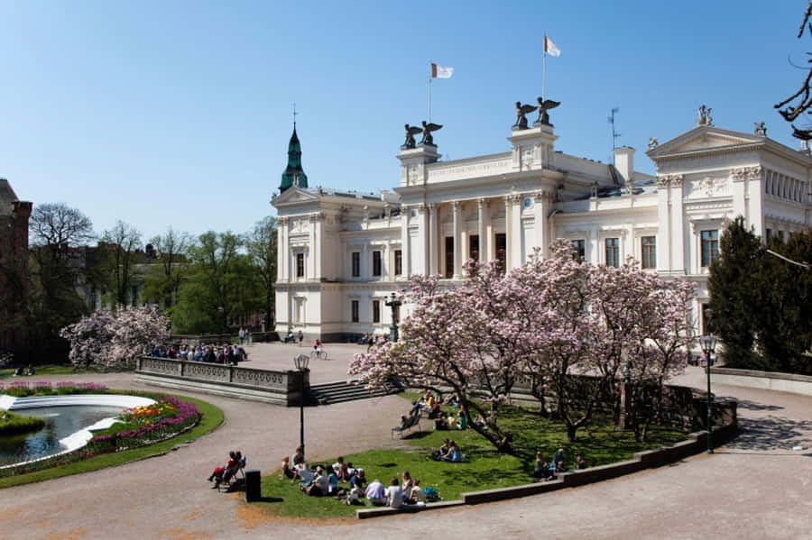 Majestic View Of Lund's Historic Architecture Against The Sky Wallpaper