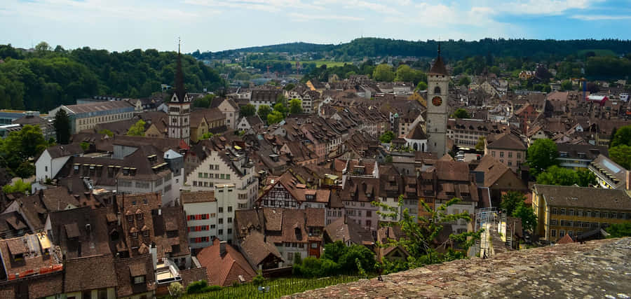 Majestic View Of The Historic City, Schaffhausen Wallpaper