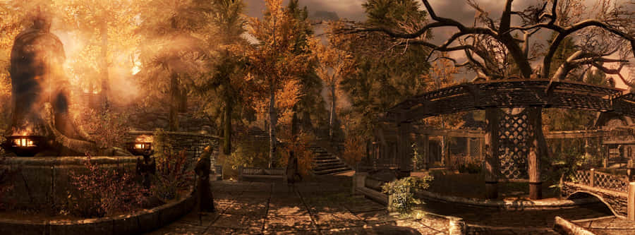 Majestic View Of Whiterun In Skyrim Wallpaper