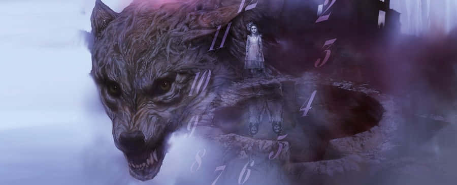 Majestic Wolf In Mid-attack Wallpaper