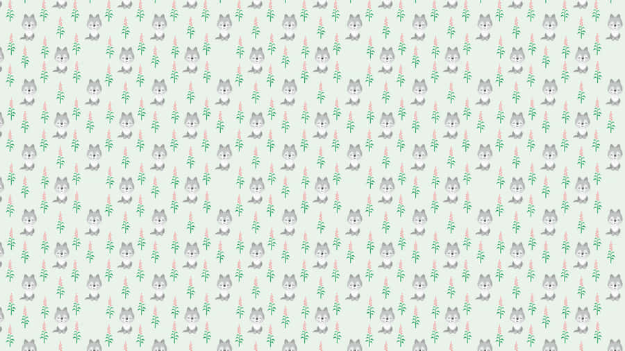 Majestic Wolf Pattern Wallpaper Wallpaper