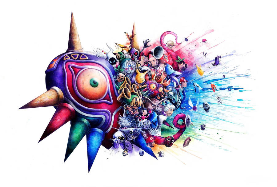 Majora's Mask Explosion Art Wallpaper