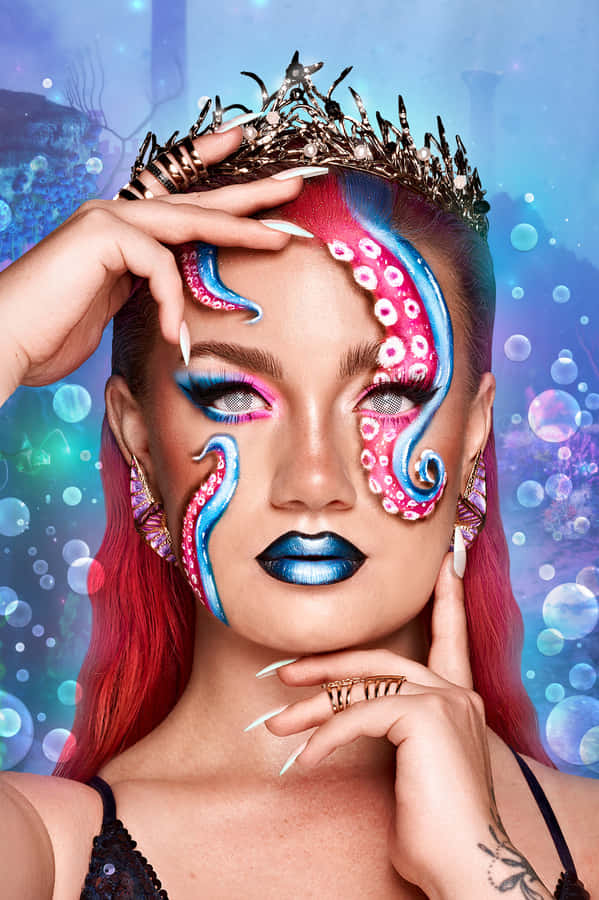 Make A Statement This Halloween With An Intense And Eye-catching Makeup Wallpaper