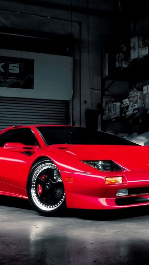 Make A Statement With This Bold Red Car Iphone Wallpaper