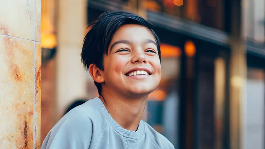 Malachi Barton Smiling Outdoors Wallpaper