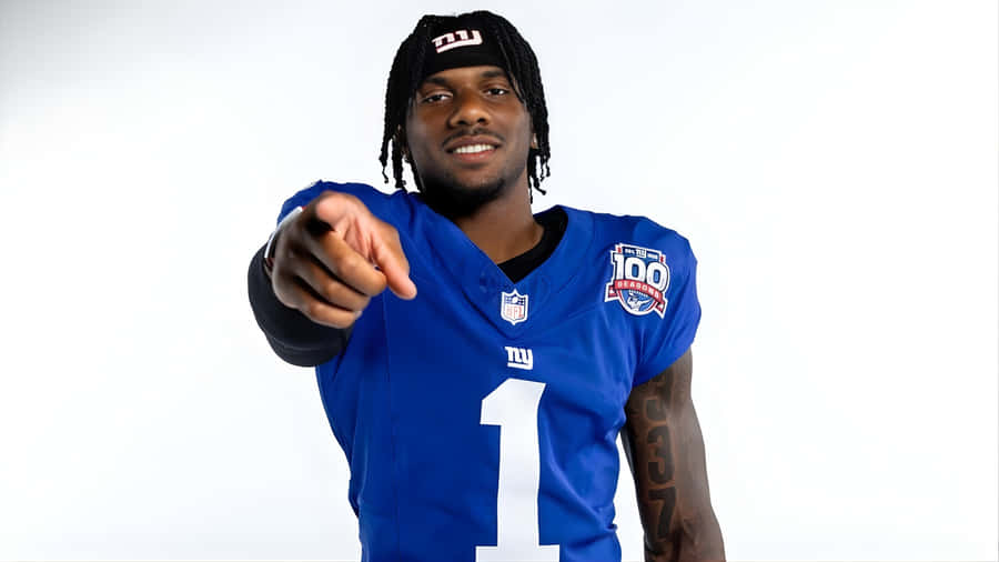 Malik Nabers Football Star Wallpaper