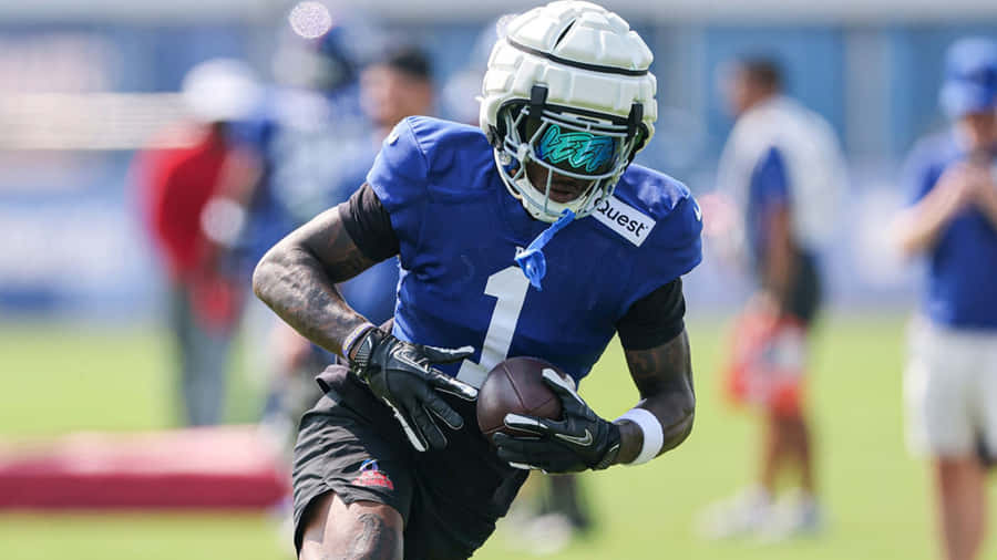 Malik Nabers Football Training Wallpaper