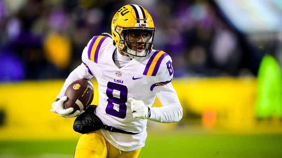 Malik Nabers L S U Highlights Wallpaper