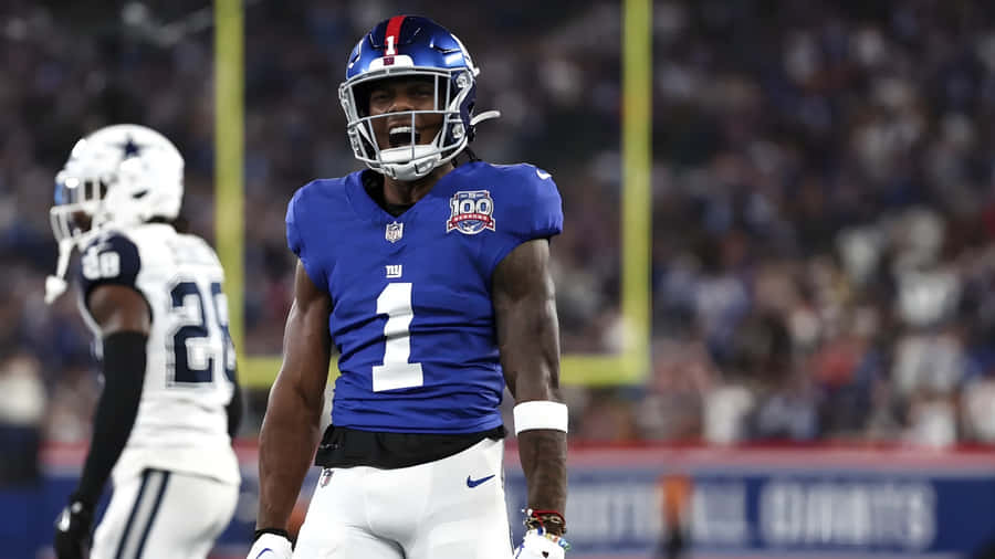 Malik Nabers On Field Wallpaper