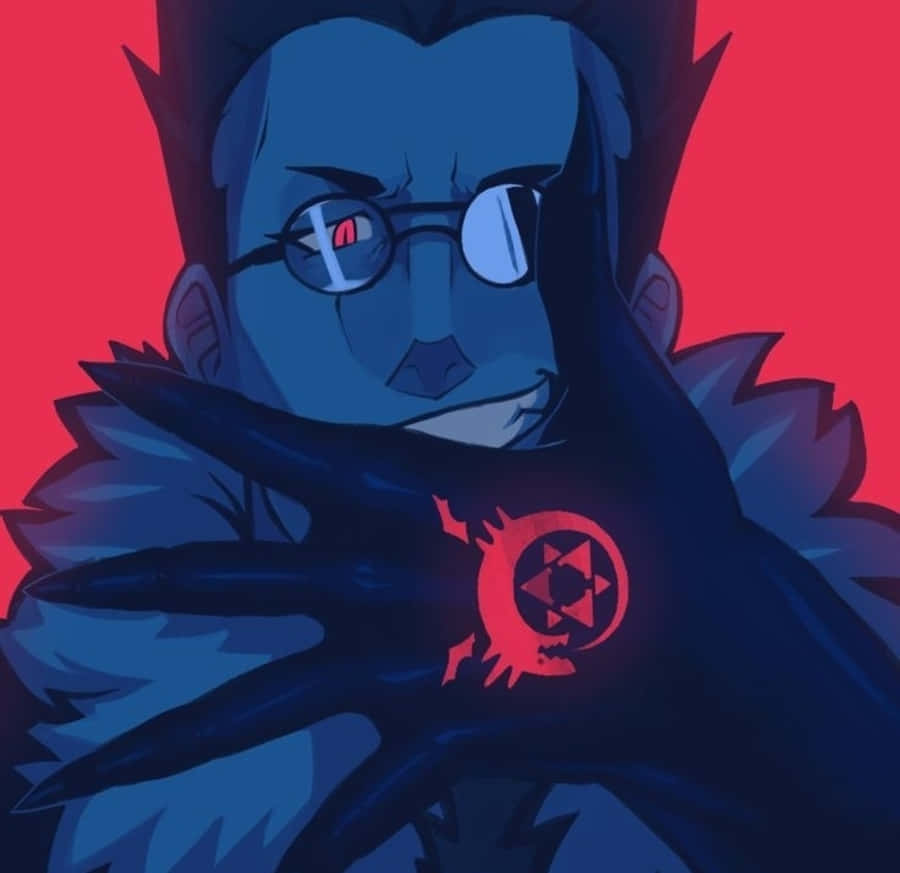 Man Counting Gold Amidst Chaos Wallpaper