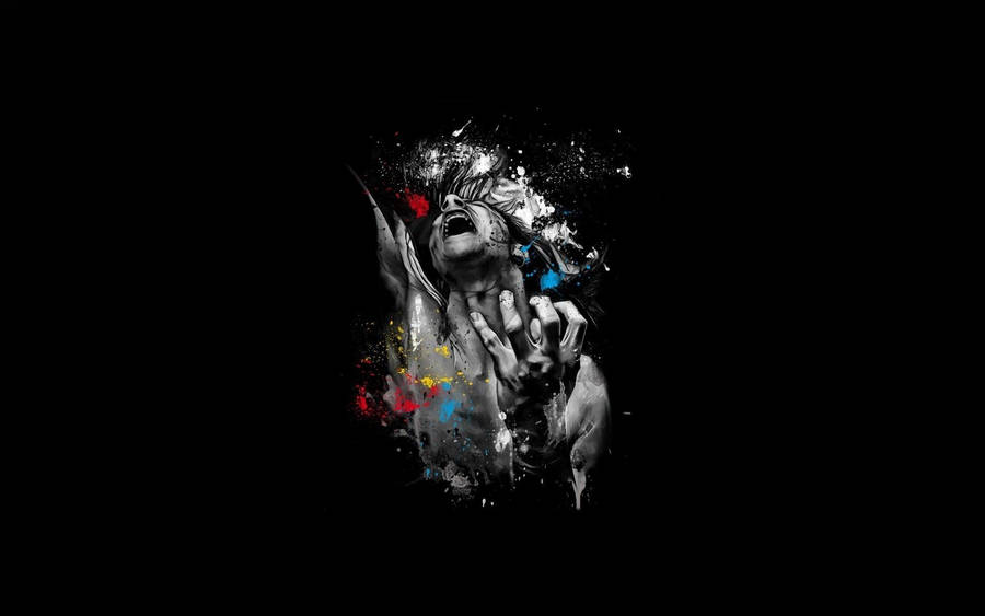 Man In Dark Pain Wallpaper