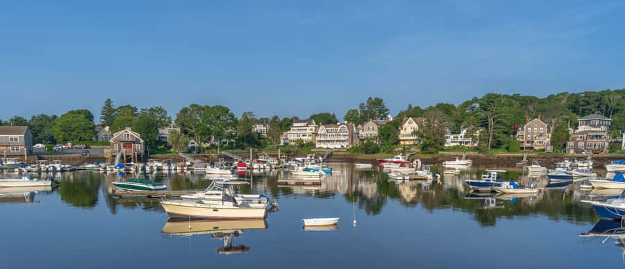 Manchester By The Sea Marina Panorama Wallpaper