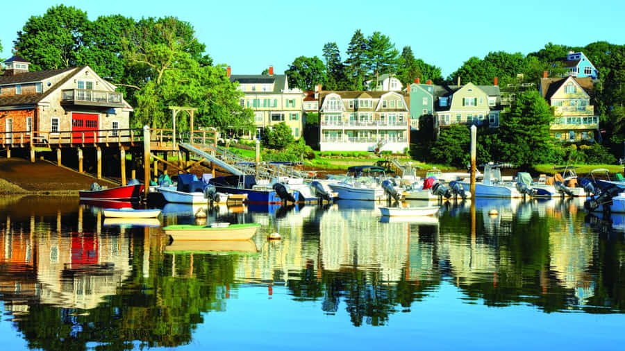 Manchester By The Sea Marina Sunset Wallpaper