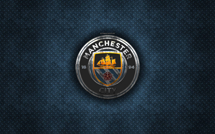Manchester City Logo Checker Plate Wallpaper