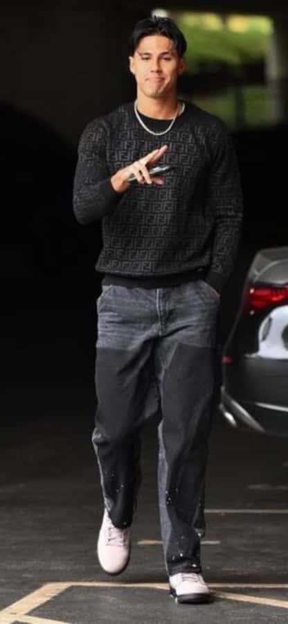 Manin Designer Sweaterand Jeans Wallpaper