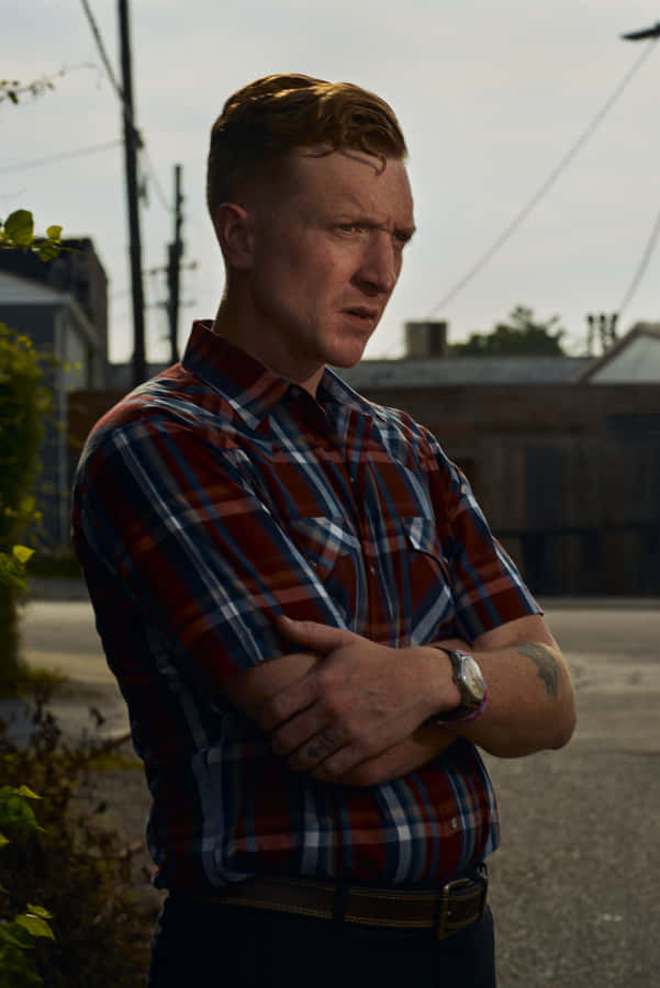 Manin Plaid Shirt Outdoors Wallpaper