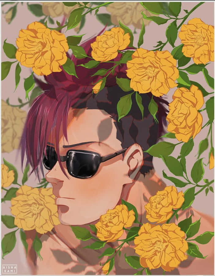 Manwith Sunglassesand Yellow Roses Wallpaper