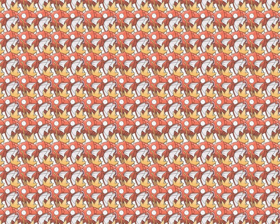 Many Magikarp Pattern Wallpaper