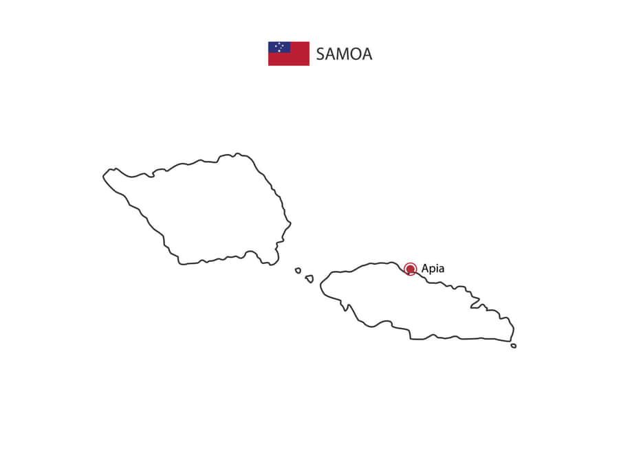 Map Of Apia, Samoa Wallpaper